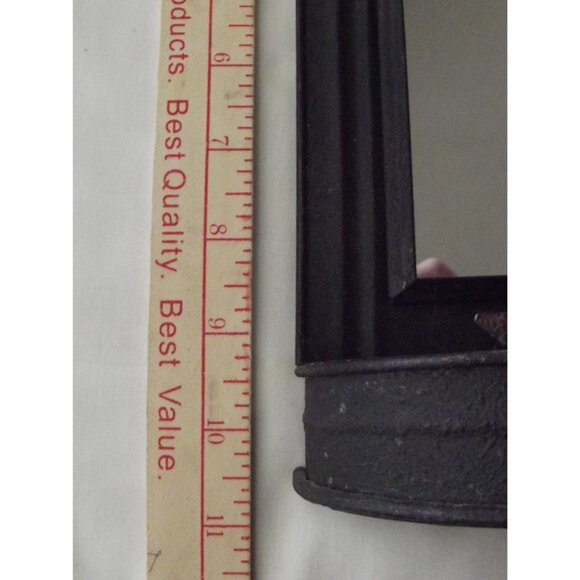 Metal Sconce Kennedy's Country Collections Metal & Mirror candle holder shelf - Picture 4 of 9